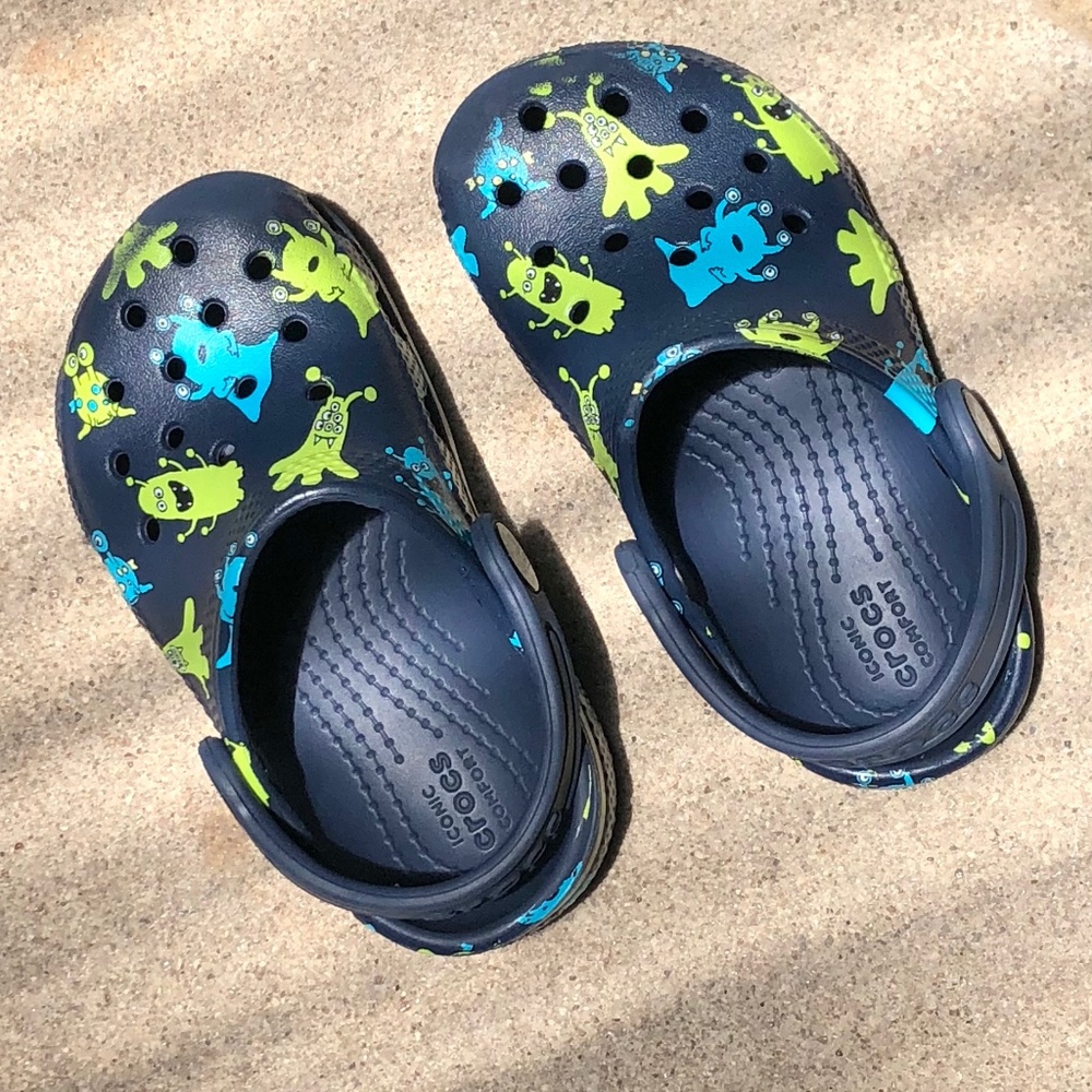 Crocs classic monsters graphic